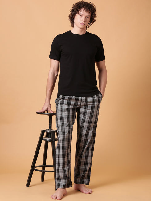 Charcoal Checked Lounge Pant