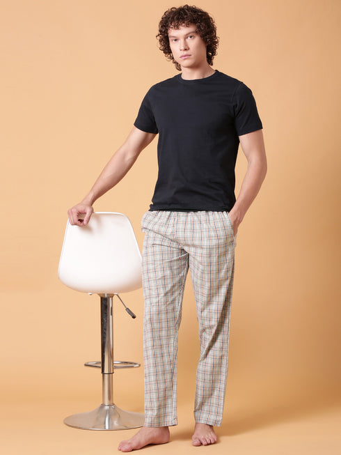 Light Grey Checked Lounge Pant