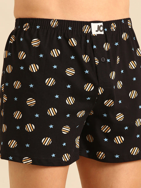 3 Pack Cotton Printed Multicolored Boxers