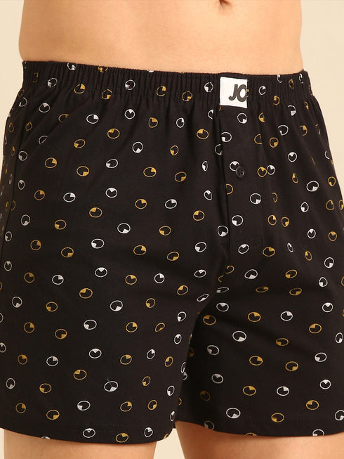 3 Pack Cotton Printed Multicolored Boxers