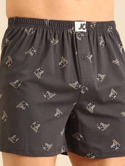 3 Pack Cotton Printed Multicolored Boxers