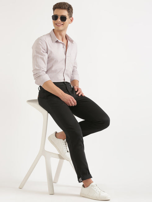 Light Pink Long Sleeve Casual Shirt