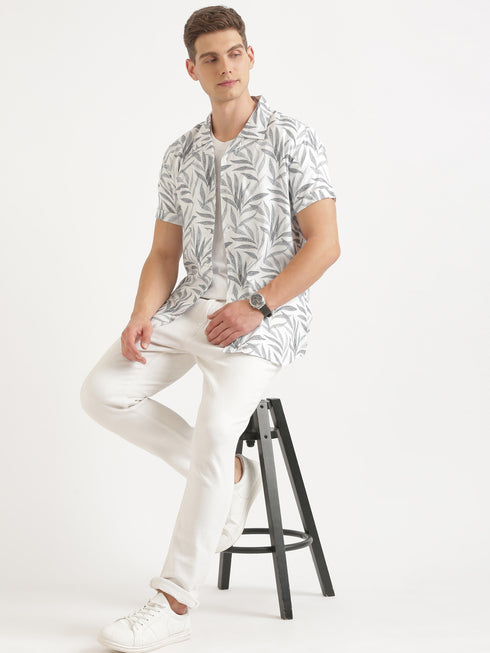 Multi-Colour Printed Short Sleeve Resort Shirt