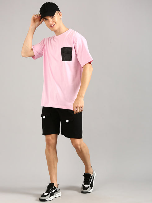 Pink Printed Relaxed Fit Co-Ords Set