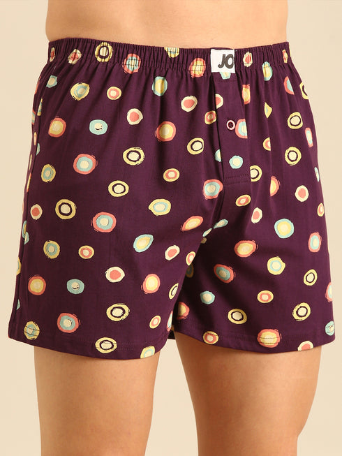 3 Pack Cotton Printed Multicolored Boxers