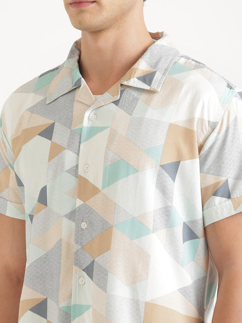 Multi-Colour Printed Short Sleeve Resort Shirt
