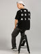 Black Printed Oversized T-shirt
