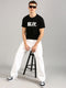 Black Printed Regular Fit T-shirt