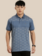 Blue Printed Polo T-shirt