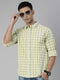 Yellow Checks Full Sleeves Shirt