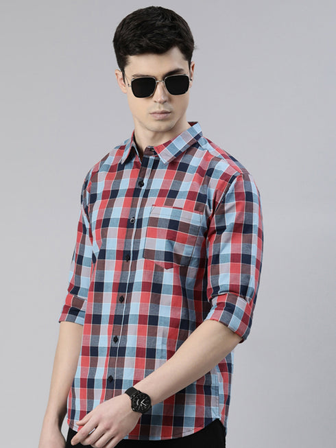Blue Checks Full Sleeves Shirt