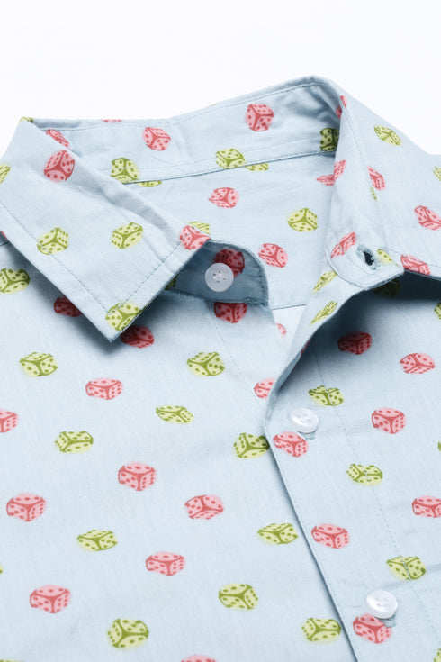 Blue Printed Co-Ord Set