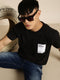 Black Printed Crew Neck T-shirt