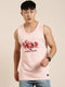 Pink Printed Crew Neck Tank Top