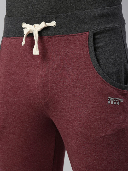 Charcoal & Maroon Solid Lounge Set