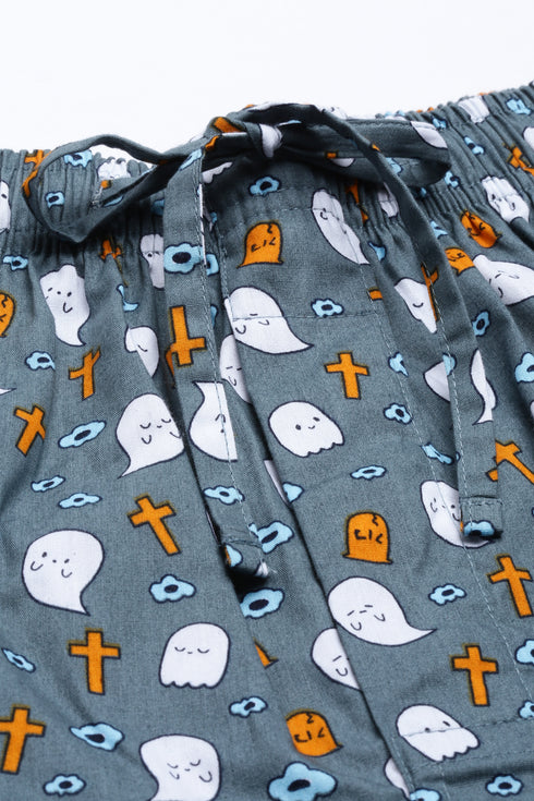 Grey Printed Lounge Pant