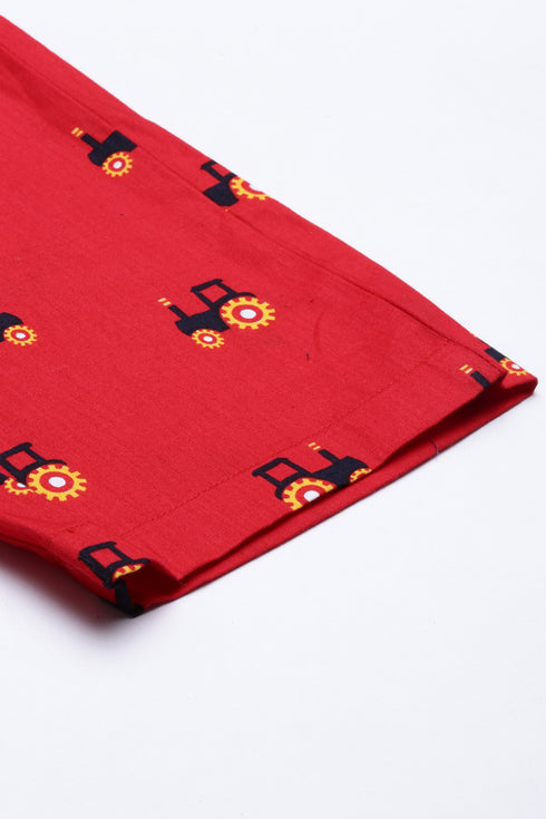 Red Printed Lounge Pant