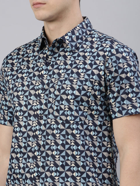 Navy Blue Printed Co-Ord Set