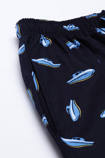 Navy Blue Printed Lounge Pant