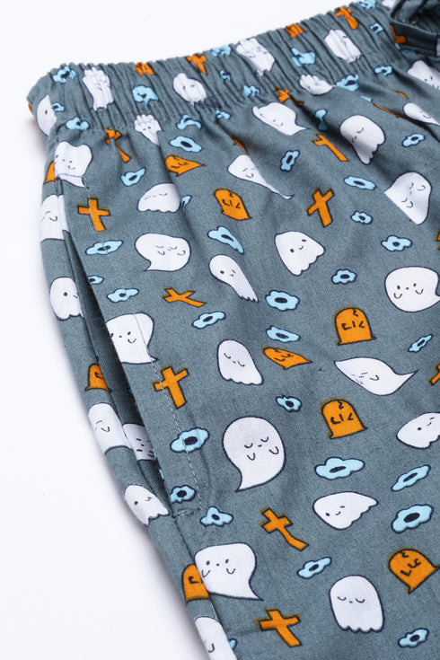 Grey Printed Lounge Pant