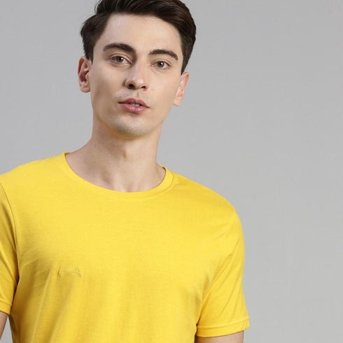 Yellow Solid T-Shirt.