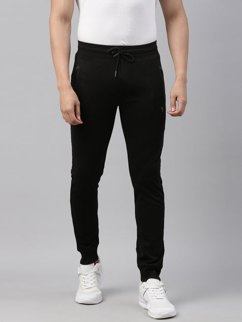 Black Solid Track Pant