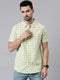 Yellow Checks Short Sleeves Shirt