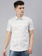 White Printed Short Sleeves Shirt