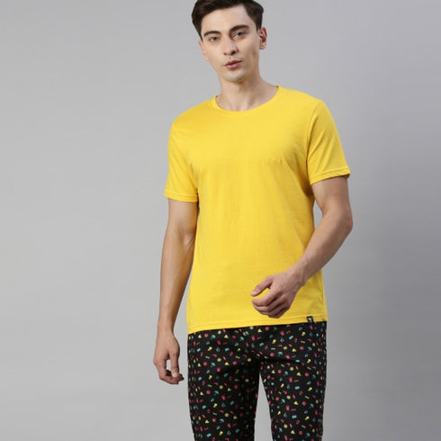 Yellow & Black Assorted Night Suit