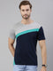 Multicolour Colourblocked Crew Neck Tshirt