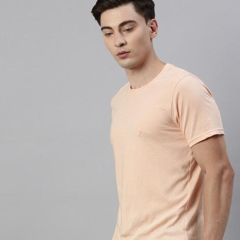 Light-Colored Short-Sleeved T-Shirt