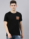 Black Printed Crew Neck Tshirt