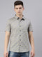 Grey Printed Short Sleeves Shirt