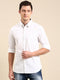 White Printed Full Sleeves Shirt