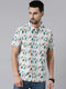 Joven Mens Slim Fit Printed Casual Shirt in Grey Color