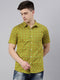 Yellow Printed Short Sleeves Shirt
