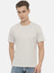 Light-Grey solid Crew Neck T-shirt