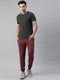 Charcoal & Maroon Solid Lounge Set