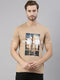 Brown Printed Crew Neck Tshirt