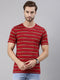 Red Printed Crew Neck Tshirt