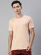 Light-Colored Short-Sleeved T-Shirt