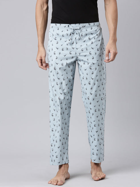 Light Blue Printed Lounge Pant