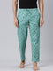 Sea Green Printed Lounge Pant