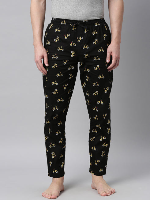 Black Printed Lounge Pant