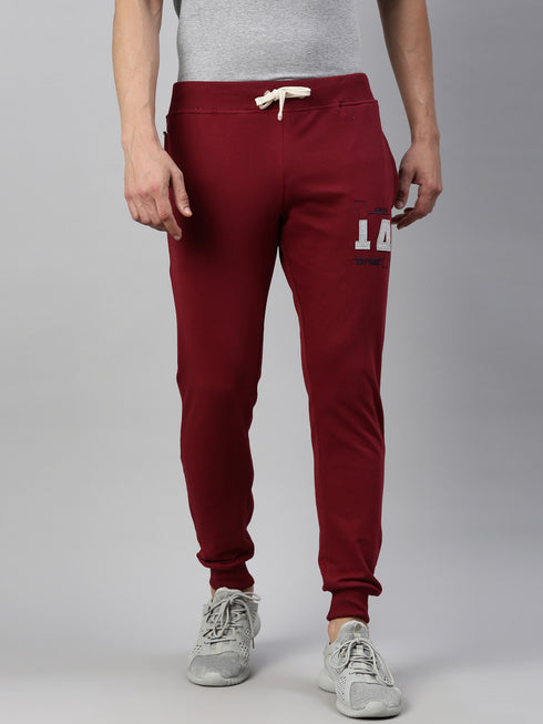 Burgandy Solid Jogger
