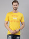 Yellow Printed Crew Neck Tshirt