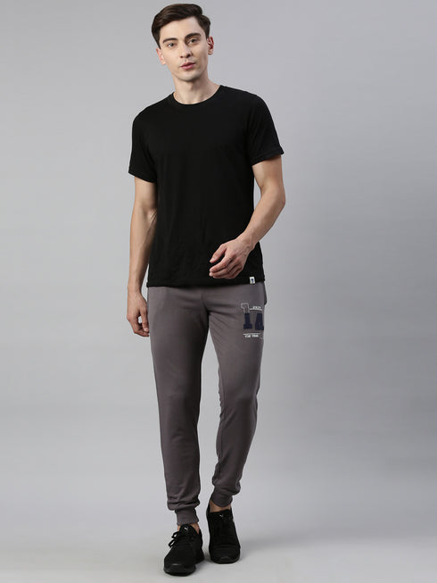 Black & Grey Solid Lounge Set