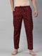 Burgundy Printed Lounge Pant