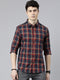 Navy Blue Checks Full Sleeves Shirt