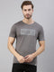 Grey Printed Crew Neck Tshirt